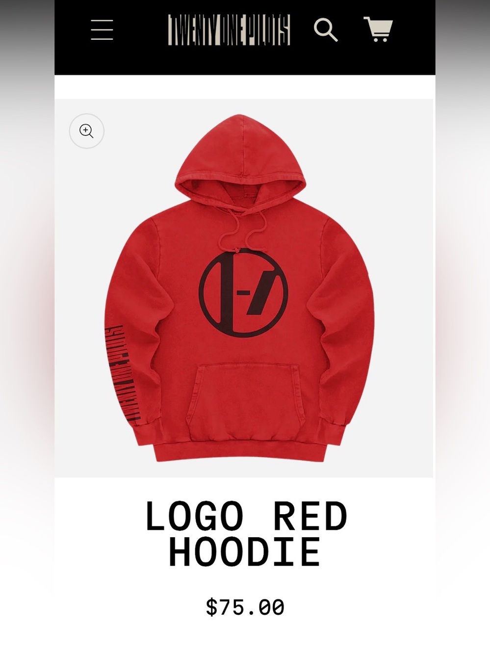 Logo Red Hoodie - Twenty One Pilots